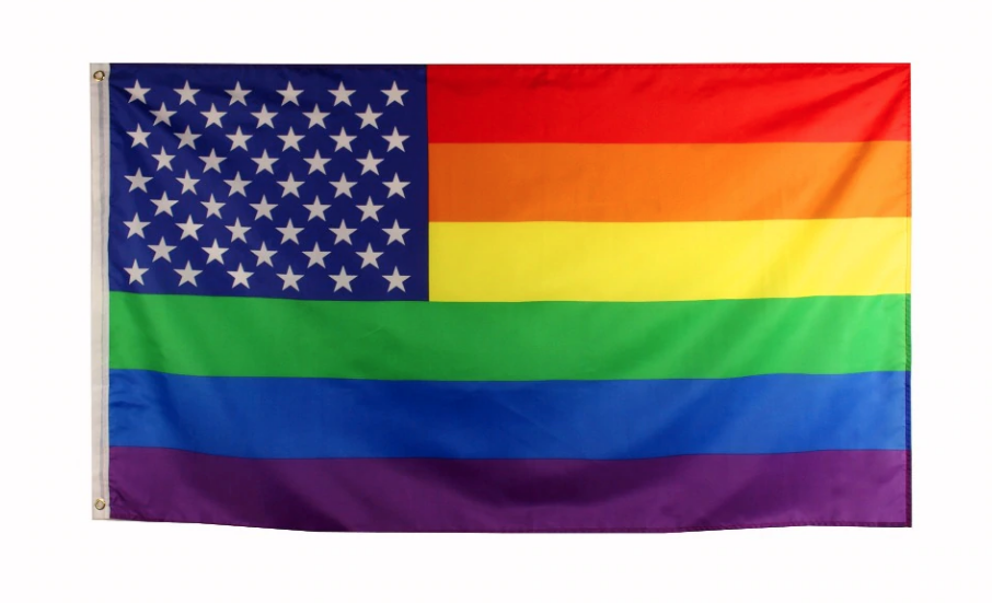 Prideoutlet Flags Rainbow American Flag 3 X 5 Polyester Flag W 3150